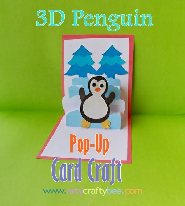 easy 3D Penguin Pop Up card