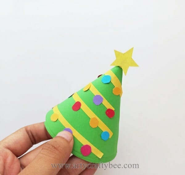 paper plate cone christmas tree(11)
