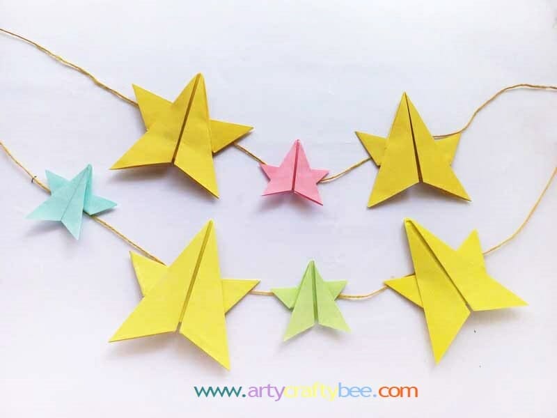 How About Orange: Origami paper stars for garlands or gifts