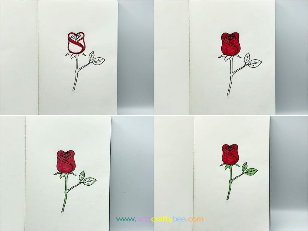 rose drawing art 6