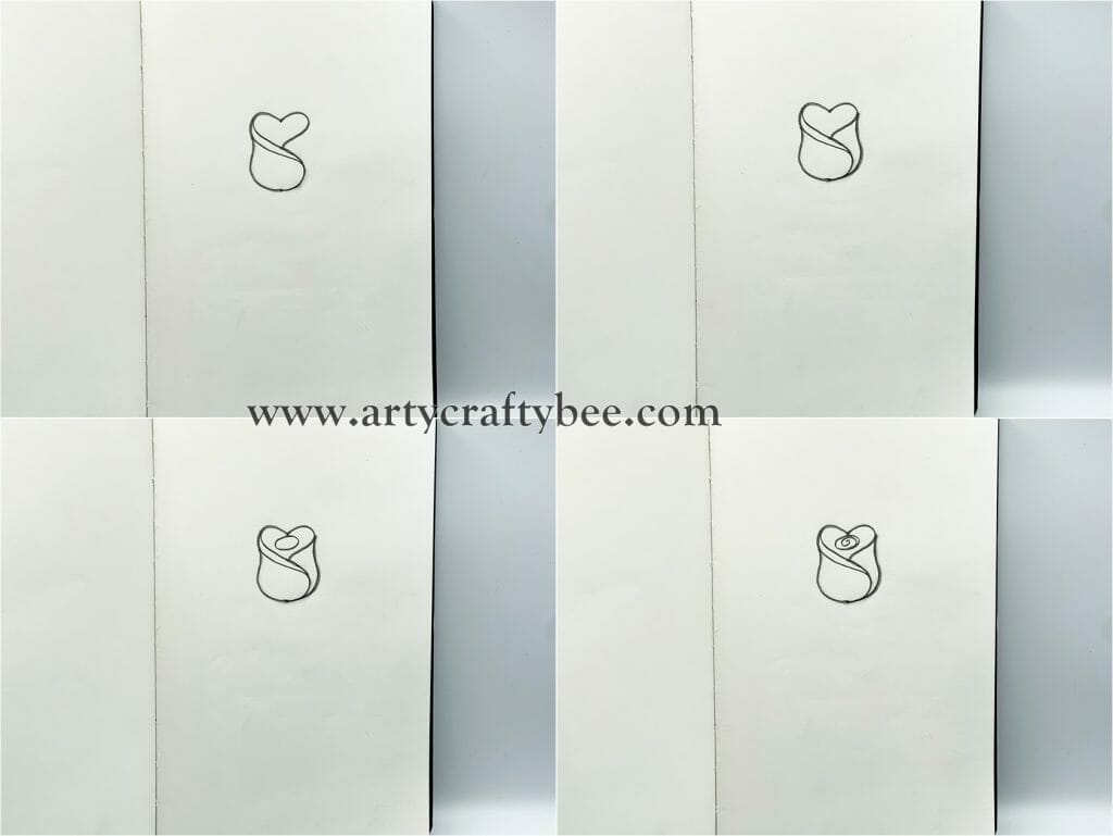 rose drawing easy step by step 2