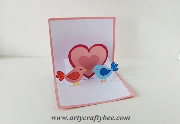 12 valentine's day love birds card craft for kids