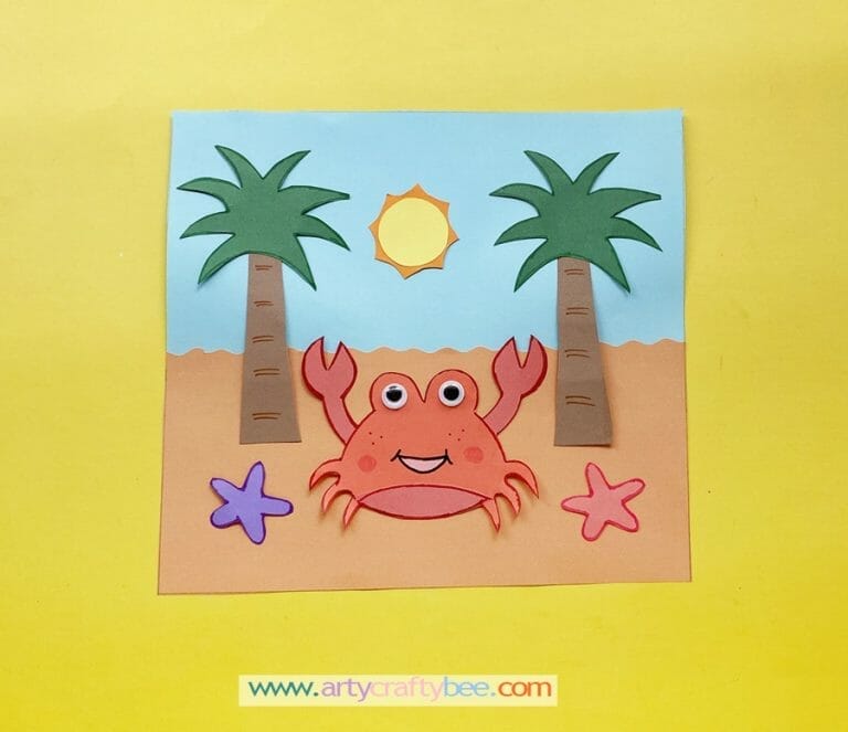 Fun Crab Craft Beach Activities For Kids (+2 Printables)