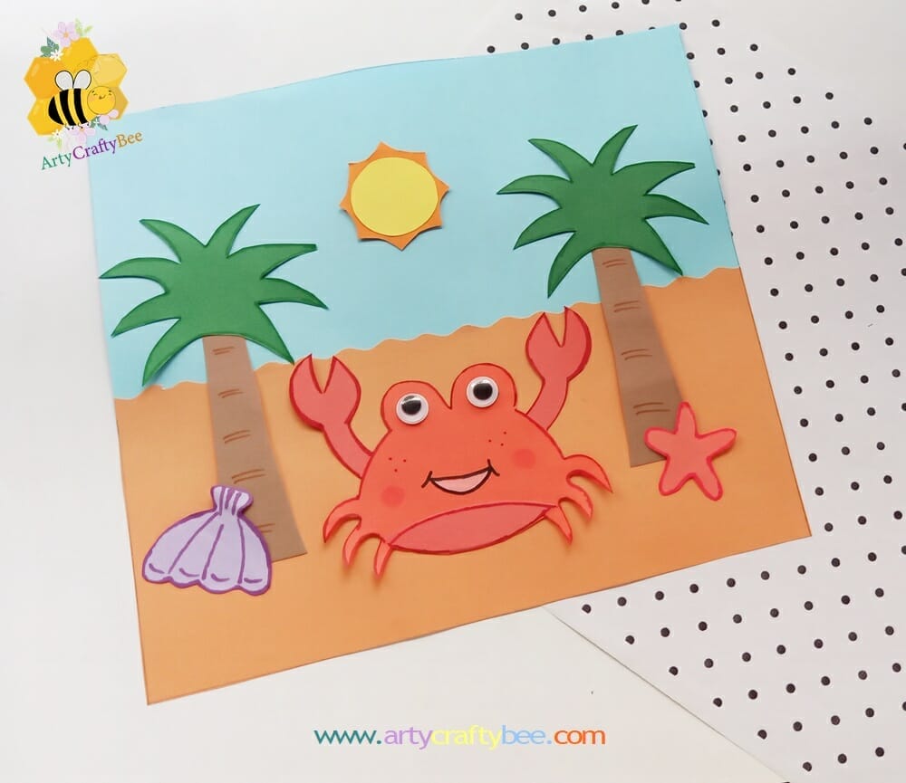 crab craft with paper