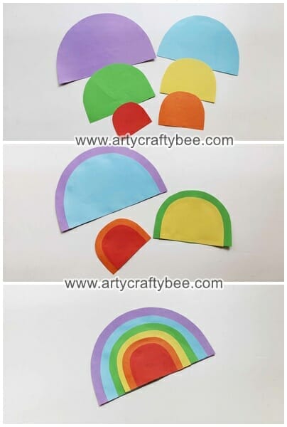 1 Rainbow craft for kids with free templates