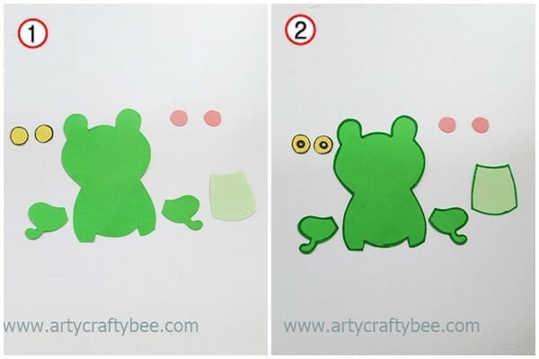 1 frog pop up card