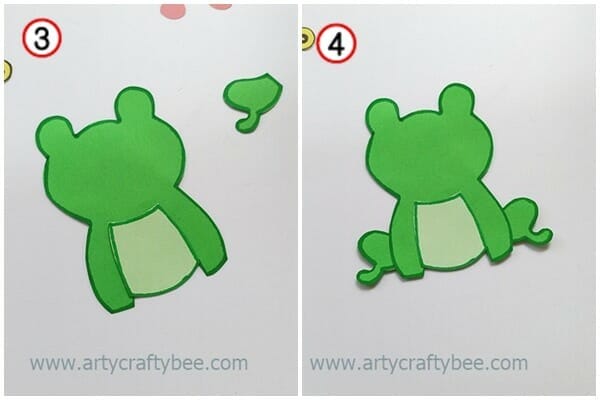 2 frog pop up card template