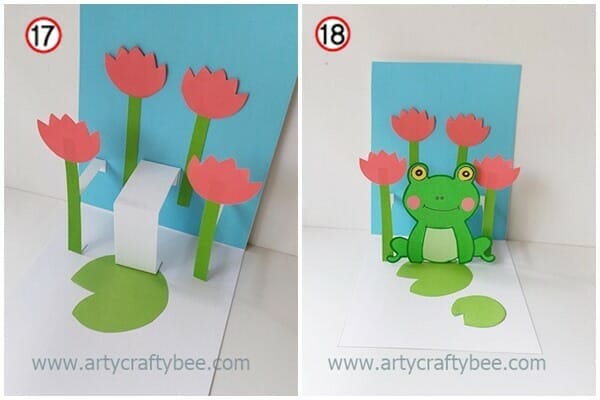 pop up frog greeting card