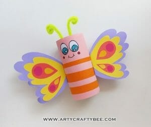 Paper Butterfly Toilet Paper Roll Craft - Arty Crafty Bee