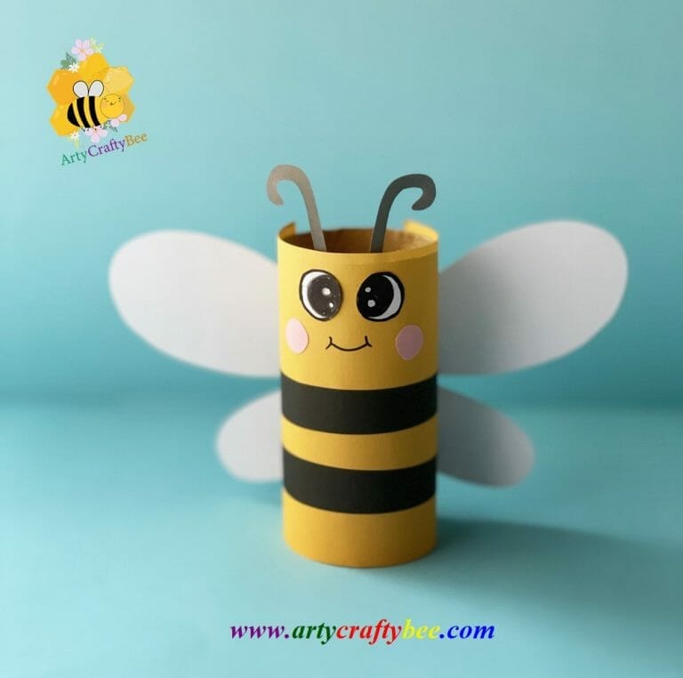 How To Make 3D Toilet Paper Roll Bee Craft For Kids Easy