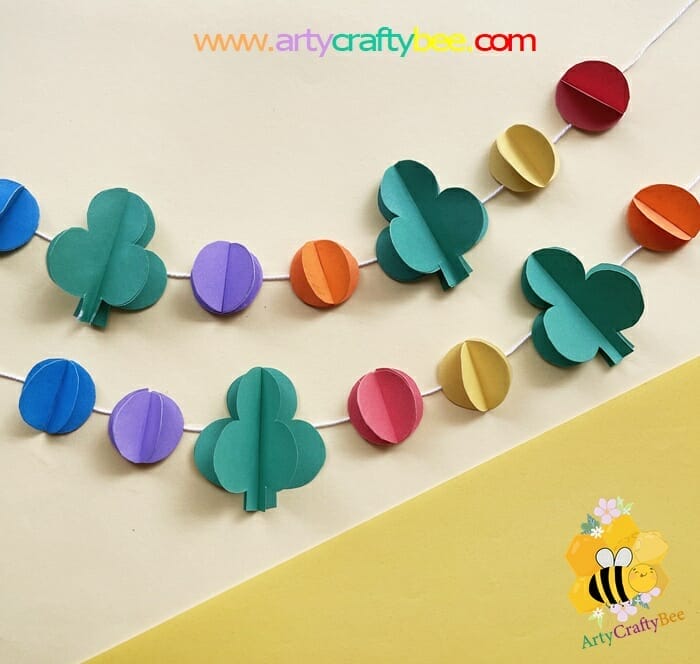 shamrock garland craft for kids (8)