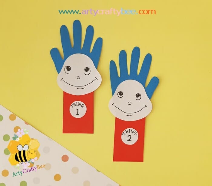 thing 1 thing 2 handprint craft