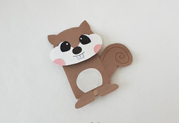 squirrel paper bag crafts for kids