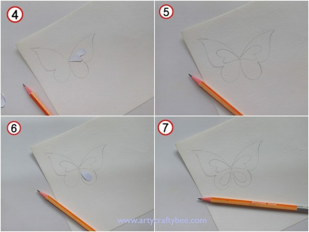 how to draw butterfly in easy way