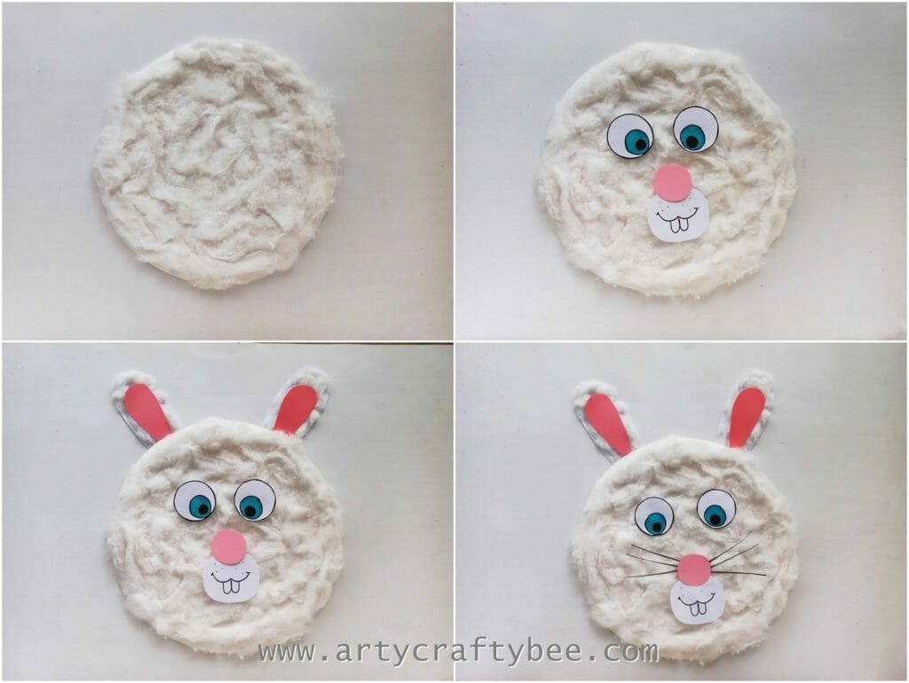 paper plate bunny craft