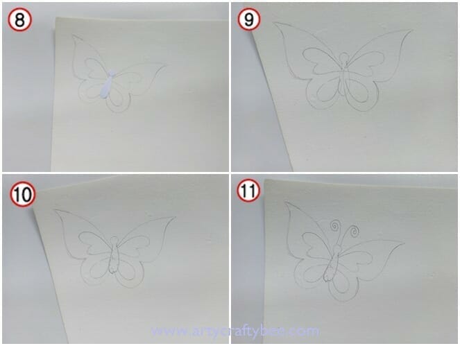  how to draw butterfly easy step by step