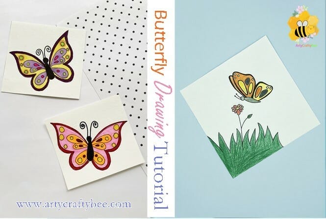 Kids Butterfly Drawing Best - Drawing Skill-omiya.com.vn
