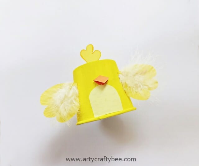 easter chicken craft paper cup craft animals