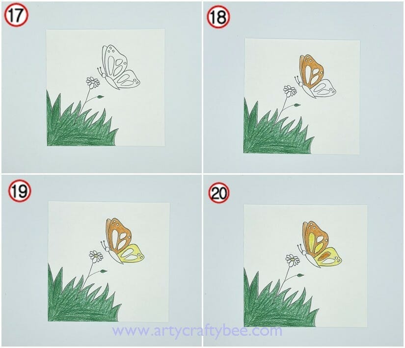  how to draw butterfly easy
