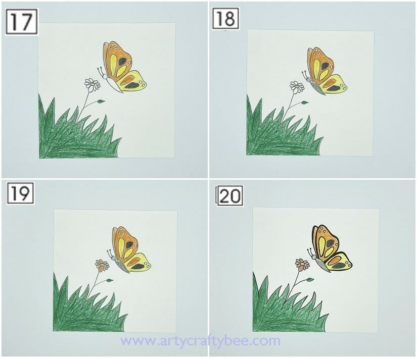 how to draw butterfly very easy