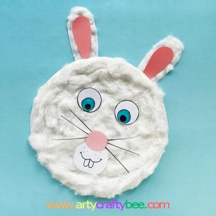 paper plate bunny craft for preschoolers
