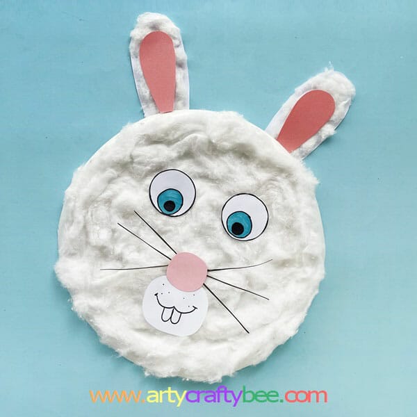 paper plate bunny craft for preschoolers