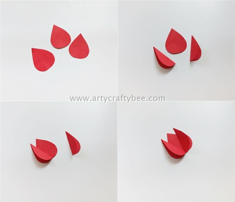 Handmade tulip flower card