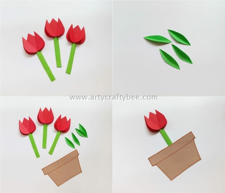 Diy Mothers Day Tulip Card Tutorial Arty Crafty Bee