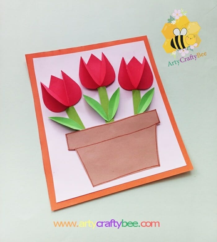 Personalized tulip card