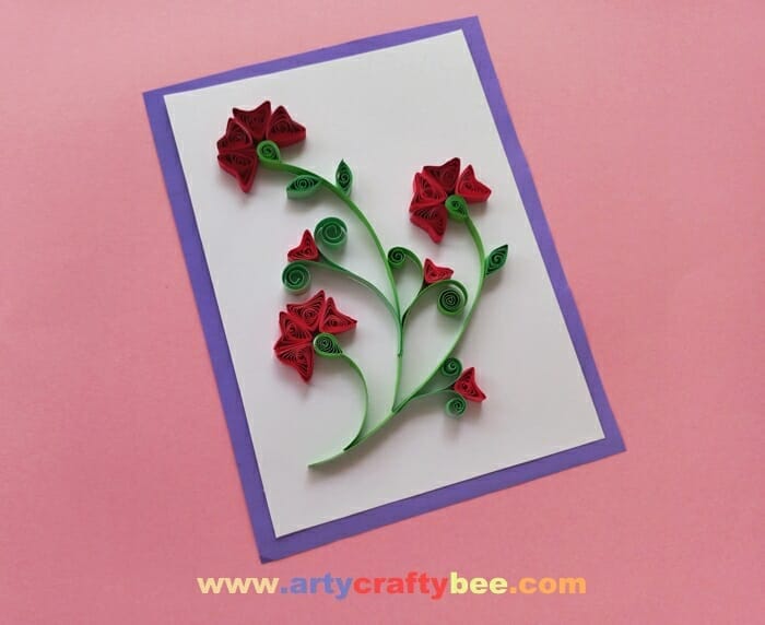 Quilling rose cards craft