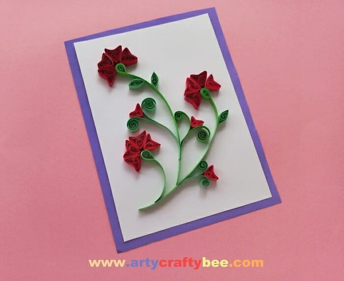 Quilling rose cards craft