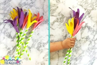 mother's day flower craft template