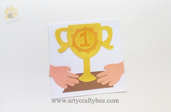 Father's day Trophy card craft