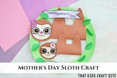 Mother's day flower craft printable