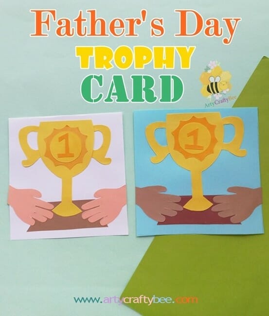 DIY Father’s Day Trophy Card Craft Easy