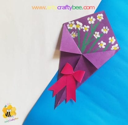 Finger-painted Daisy Crafts for Mother's Day