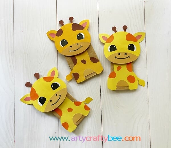 paper giraffe craft for kids