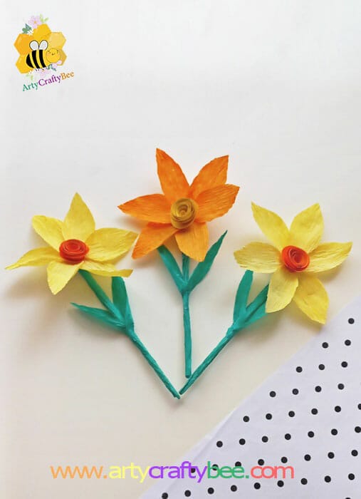 spring paper craft daffodil flowers