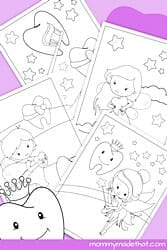 tooth fairy coloring page 