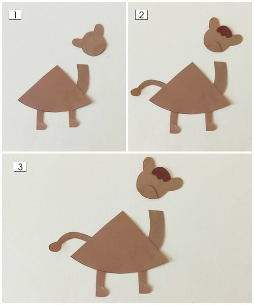  Paper camel craft with paper 