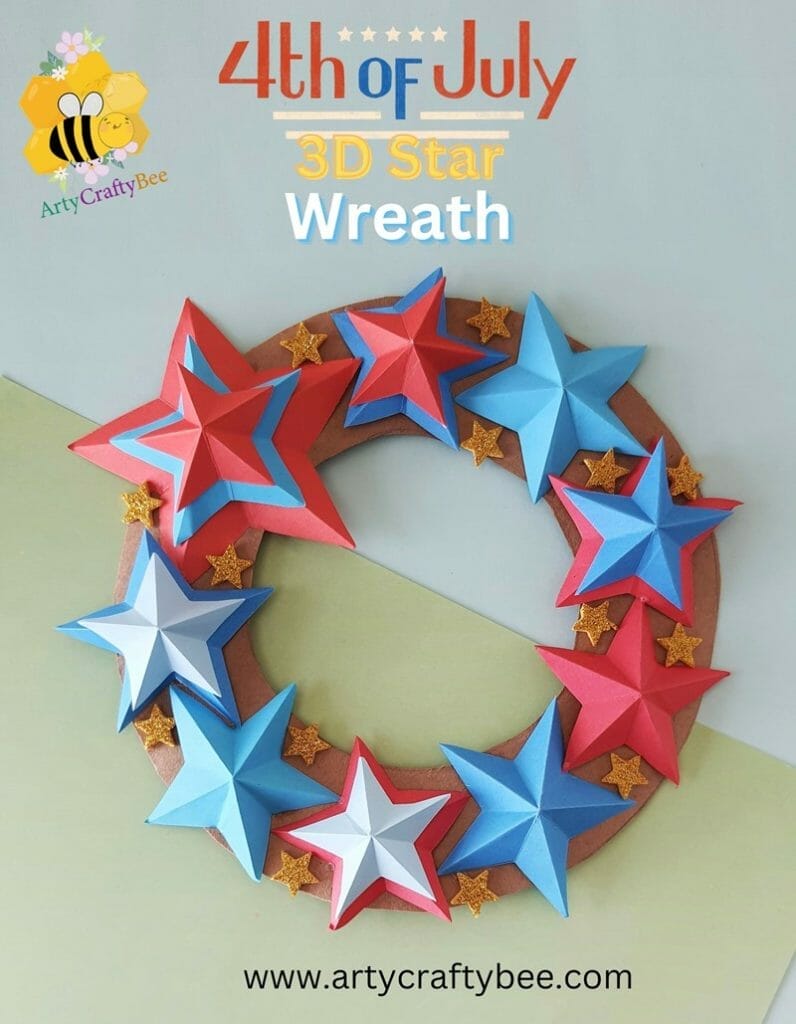 Simple diy 4th of july wreath 