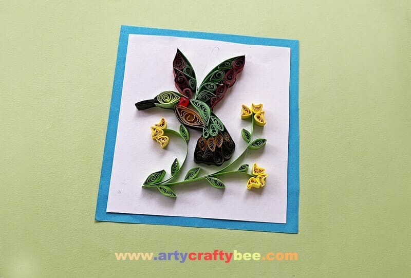 hummingbird quilling art