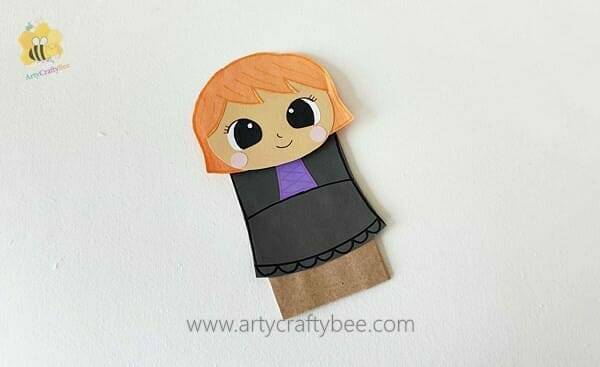 Paper bag Witch Puppet h