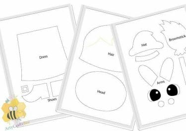 halloween witch craft printable templates