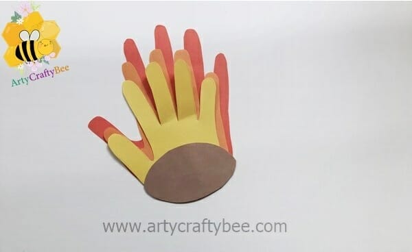 instructions for handprint turkey