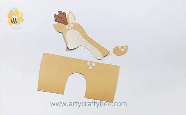 how to craft paper reindeer side by side