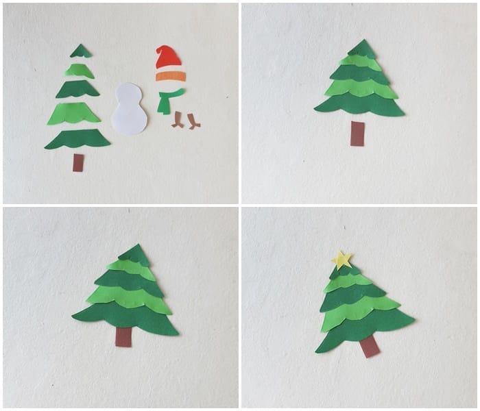 3d christmas scene craft with paper