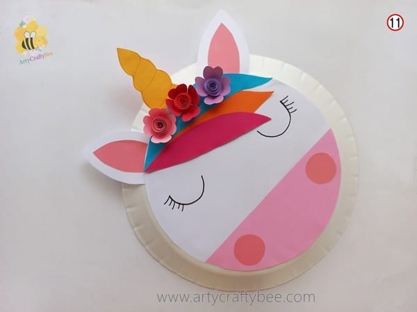paper plate unicorn template