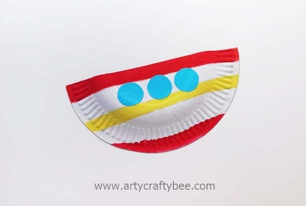  paper plate boat craft template