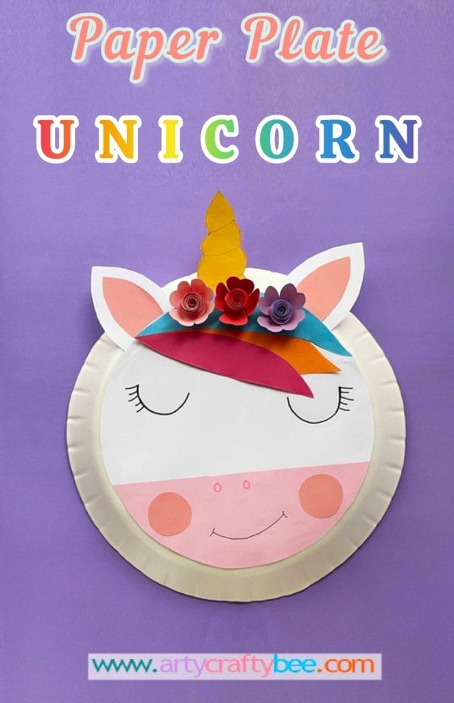 Easy unicorn paper craft for kids with free templates